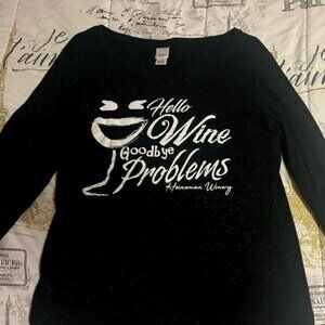 Woman's Glittery "Wine" top - New